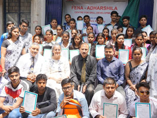 Certificate distribution at Aadharshila