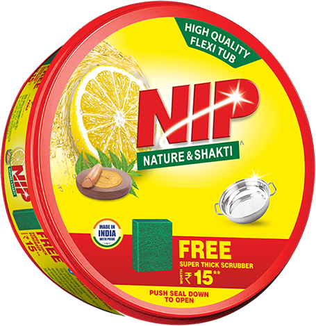 Nip Nature & Shakti Dishwash Round Tub